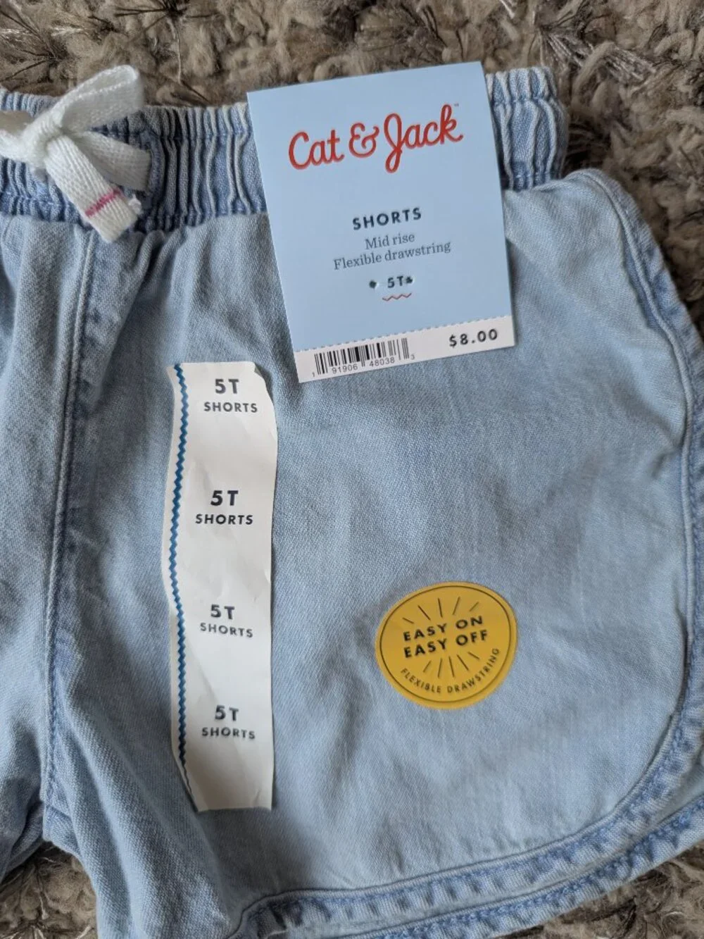 Cat & Jack chambray pull-on shorts